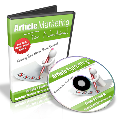 Product picture Article Marketing For Newbies Videos with MRR